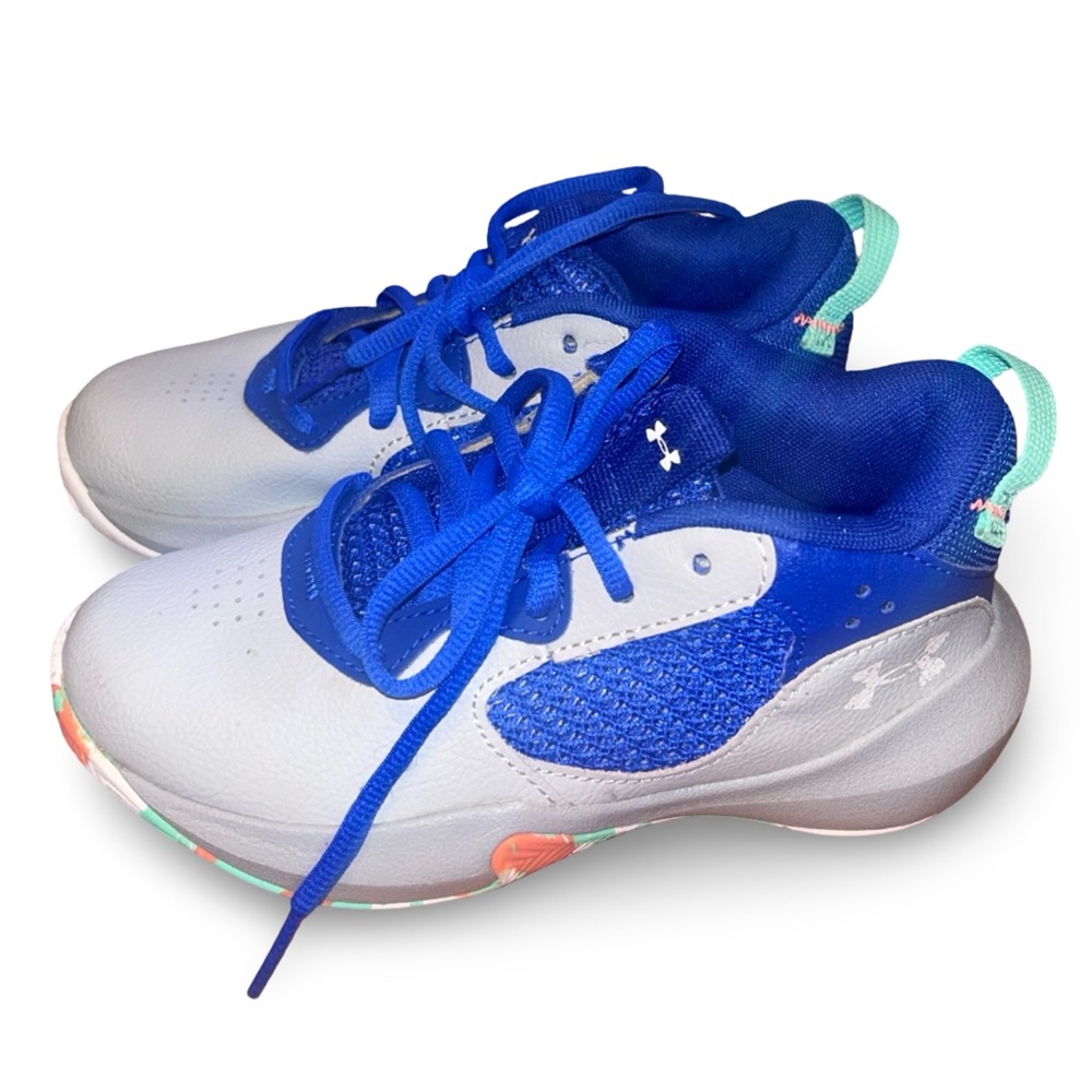Under Armour Lockdown 6 Basketball Shoes Blue/Grey Unisex Size 13